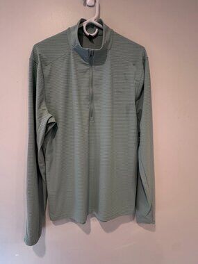 Lululemon Men’s Waffle Knit Half Zip Pullover – Light Green – Size L – EXCELLENT